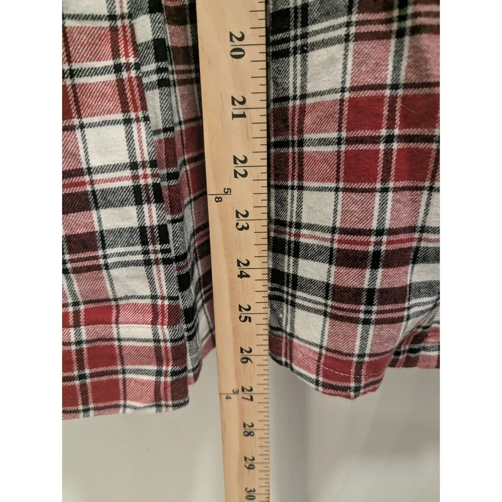 Disney Mickey Mouse Classic Plaid Pajama Set‎ Women's Sz 1X 100% Organic Cotton